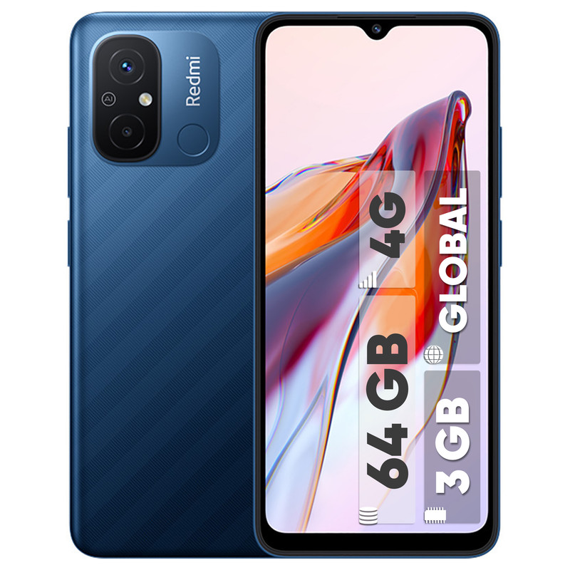 گوشی موبایل شیائومی مدل Redmi 12C دو سیم کارت ظرفیت 64 گیگابایت و رم 3 گیگابایت - گلوبال