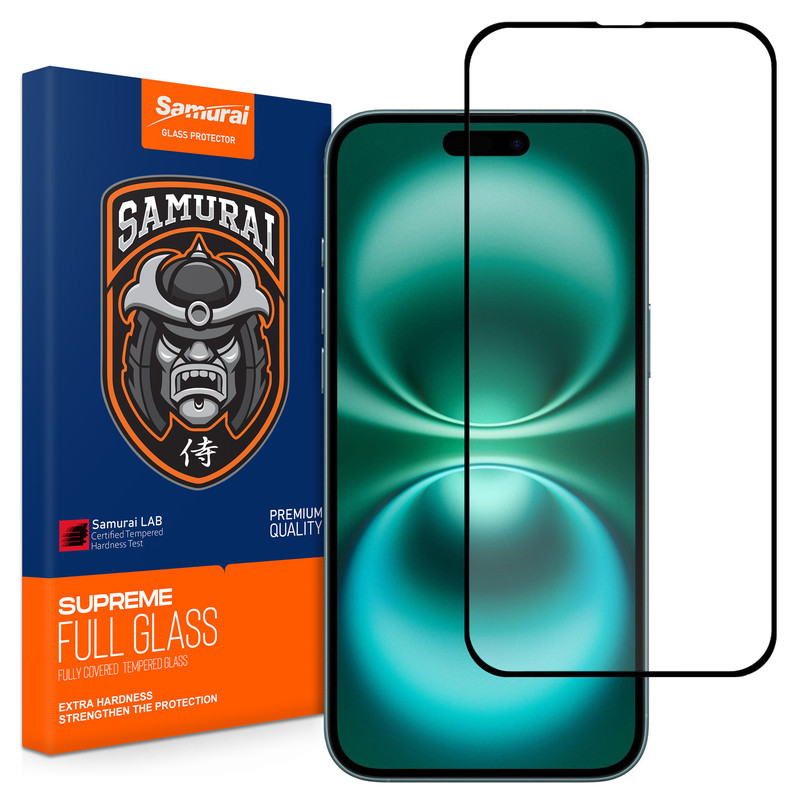 محافظ صفحه نمایش شیشه ای سامورایی مدل ovglass مناسب برای گوشی موبایل اپل iPhone 16