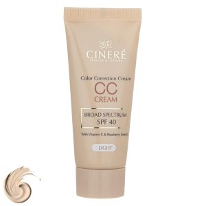کرم پودر روشن کننده با SPF40 (سی سی کرم) سينره Light حجم 75 میلی لیتر