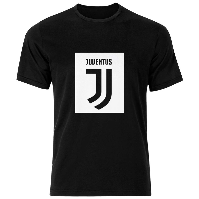 تی شرت ورزشی نخی مردانه طرح لوگو یوونتوس کد Juventus Clubs Logo 001M تیشرت
