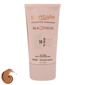 کرم ضد آفتاب رنگی سان سیف SPF50 مدل NC20 محافظ UVA ،UVB، مناسب انواع پوست حجم 40 میلیلیتر