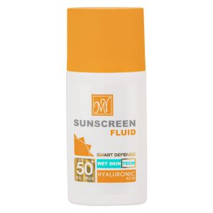 فلوئید ضدآفتاب بدون رنگ مای، SPF50، مدل Hyaluronic Acid، مناسب انواع پوست و حجم 50 میلیلیتر، محافظت کننده در برابر اشعه UVA ،UVB و بلولایت، ضدآب، فاقد چربی، پارابن و سیلیکون، بدون تست حیوانی، ++PA، ضدجوش و پیری پوست، با ماندگاری 2 ساعته