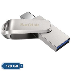 فلش مموری سن دیسک مدل Ultra dual drive luxe ظرفیت 128 گیگابایت