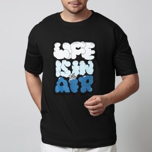 تی شرت اورسایز آستین کوتاه مردانه باینت مدل 768-2 رنگ مشکی