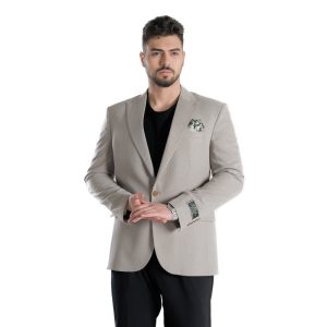 کت تک مردانه مدل فاستونی جودون کد 4-2 رنگ کرم
