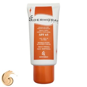 کرم ضد آفتاب رنگی درموبای SPF65 مدل Mineral محافظ UVA ،UVB، مناسب پوست چرب حجم 50 میلیلیتر