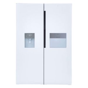 یخچال فریزر دوقلو 17 فوت هیمالیا مدل آلفا NF280a-NR440a، دارای نمایشگر و بدون برفک، با ارتفاع 192، پهنای 130 و عمق 70 سانتی متر، میزان مصرف انرژی B، دارای 5 طبقه در یخچال و 8 کشو در فریزر