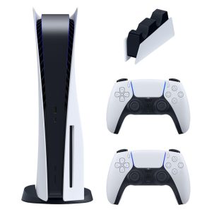 کنسول بازی سونی مدل PlayStation 5 ظرفیت 825 گیگابایت ریجن 1216A اروپا به همراه دسته اضافه و پایه شارژر