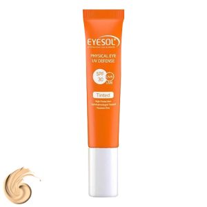 کرم ضد آفتاب رنگی دور چشم آیسول، SPF30، مدل TEYE، مناسب انواع پوست تنالیته رنگ متوسط و حجم 15 میلی‌لیتر، محافظت کننده در برابر اشعه UVAو UVB، فاقد پارابن و رایحه، ضد حلقه‌های تیره دور چشم، مرطوب کننده، دارای فرمولاسیون فیزیکی، با ماندگاری 2 ساعته