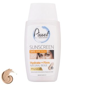 کرم ضدآفتاب رنگی پیکسل، SPF35، مدل physical، مناسب انواع پوست تنالیته رنگ متوسط و حجم 50 میلیلیتر، محافظت کننده در برابر اشعه UVAو UVB، ضد خشکی و پیری پوست، نرم کننده، پوشش دهنده نواقص پوست، دارای فرمولاسیون فیزیکی، با ماندگاری 2 ساعته
