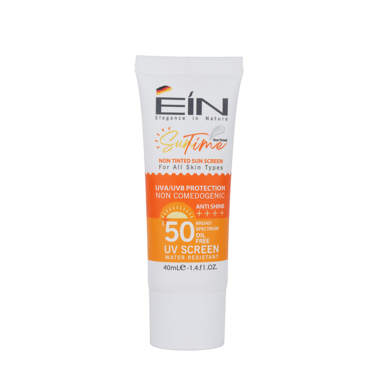 کرم ضد آفتاب بی رنگ ای آی ان SPF50 مدل anti shine مناسب انواع پوست‌ حجم 40 میلی‌لیتر