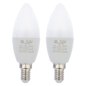 لامپ ال ای دی 7 وات شمعی افراتاب مدل AF-C37-7W پایه E14 بسته 2 عددی