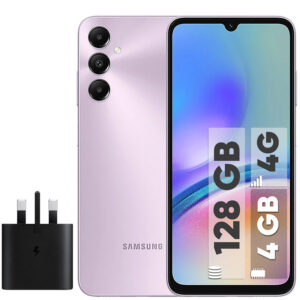 گوشی موبایل سامسونگ مدل Galaxy A05s دو سیم کارت ظرفیت 128 گیگابایت و رم 4 گیگابایت به همراه شارژر 15وات سامسونگ