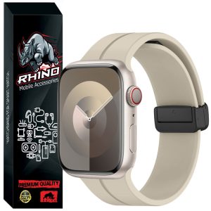 بند راینو مدل Magnetic D-Buckle مناسب برای اپل واچ سری 1/2/3/4/5/6/7/8/9/SE/ULTRA سایز 42/44/45/49 میلی متری