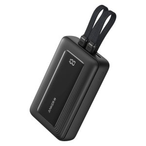 پاوربانک انکر مدل A1681 ظرفیت 20000 میلی آمپر ساعت به همراه کابل لایتنیگ و کابل USB Type-C