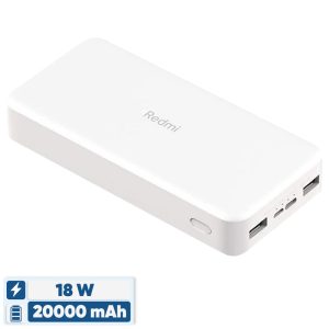 پاوربانک شیائومی مدل Redmi ظرفیت 20000 میلی آمپرساعت به همراه کابل تبدیل microUSB