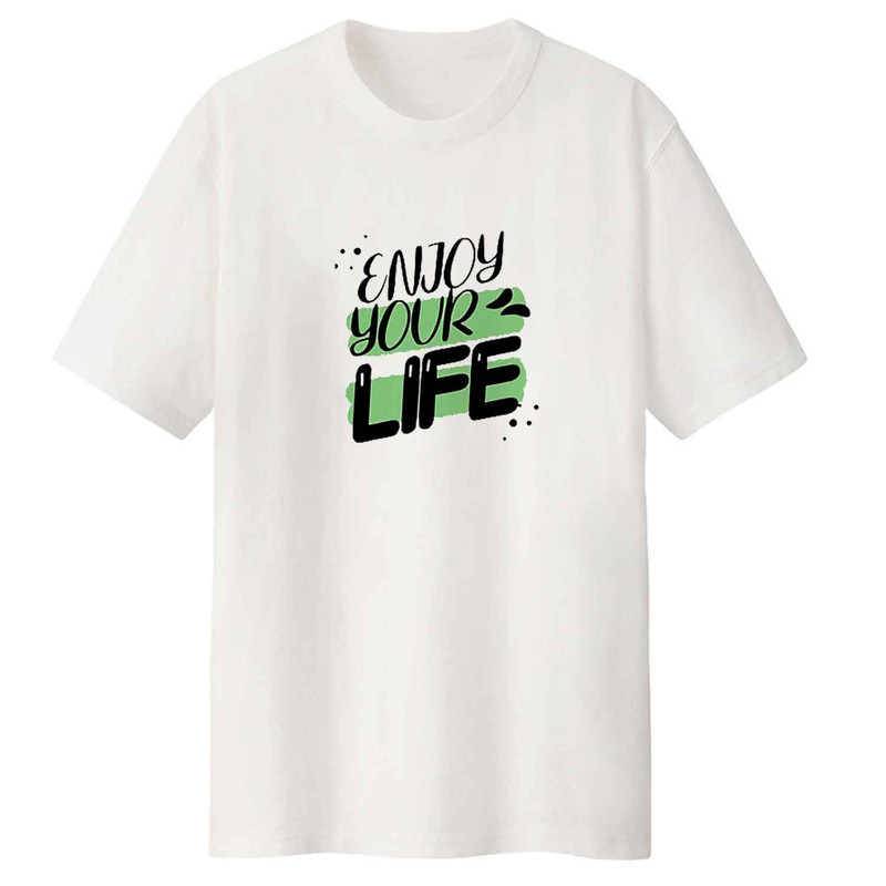تی شرت لانگ  آستین کوتاه مردانه مدل LIFE  کد LL50 S