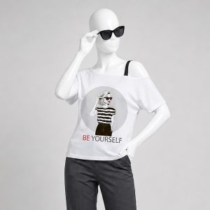 تیشرت زنانه طرح BE YOURSELF کد 1000042