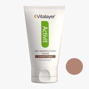 کرم ضد جوش ویتالیر سری Activit مدل Caramel Tinted حجم 40 میلی لیتر